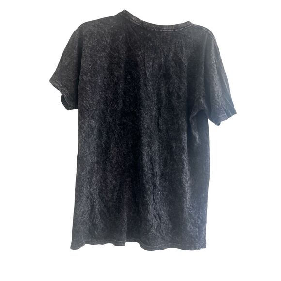 ✨Nirvana Washed Black Yellow Smiley Logo Graphic Design Sz Medium T-Shirt✨ - Picture 2 of 5